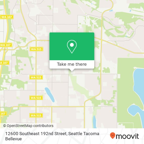 12600 Southeast 192nd Street map