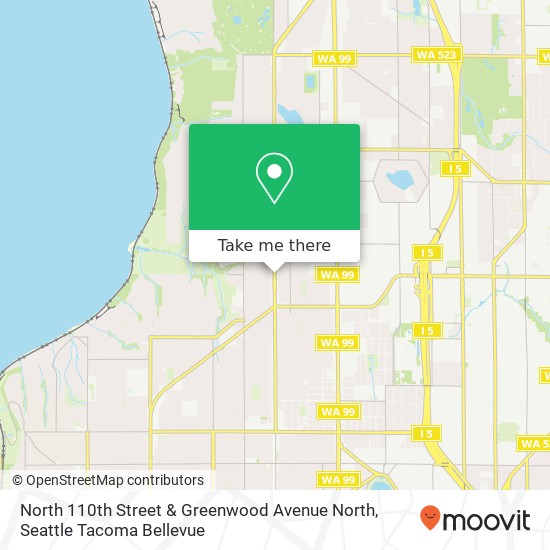 North 110th Street & Greenwood Avenue North map