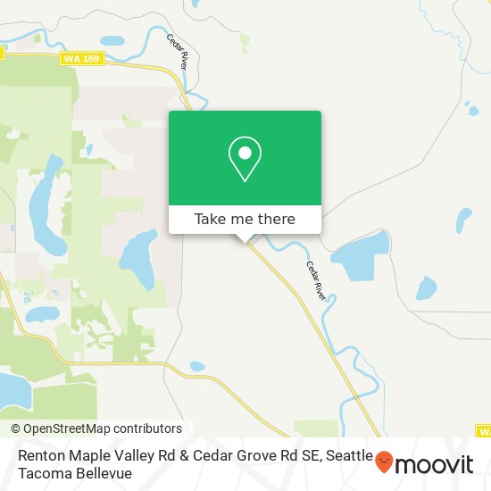 Mapa de Renton Maple Valley Rd & Cedar Grove Rd SE