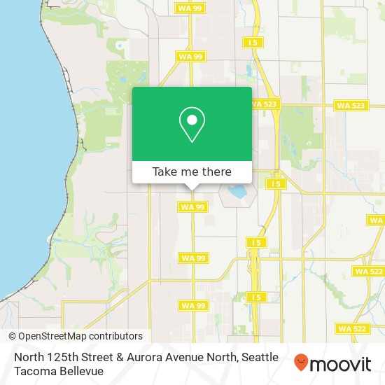 Mapa de North 125th Street & Aurora Avenue North