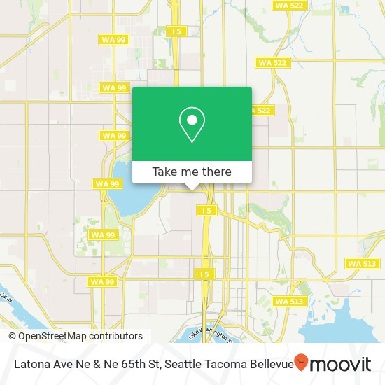 Latona Ave Ne & Ne 65th St map