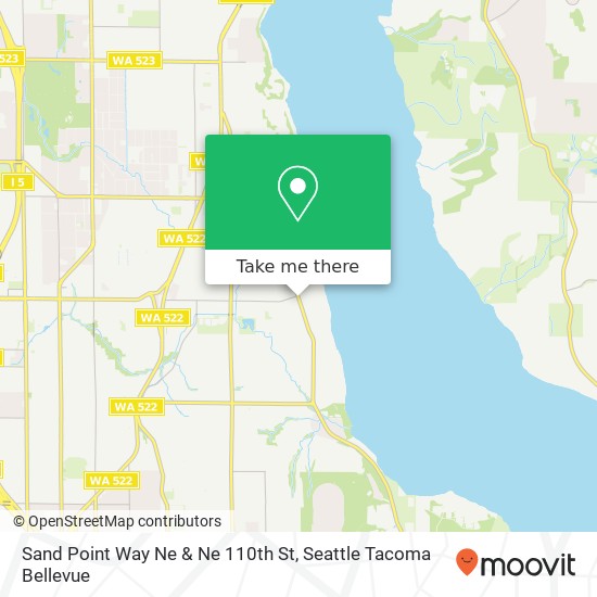 Sand Point Way Ne & Ne 110th St map