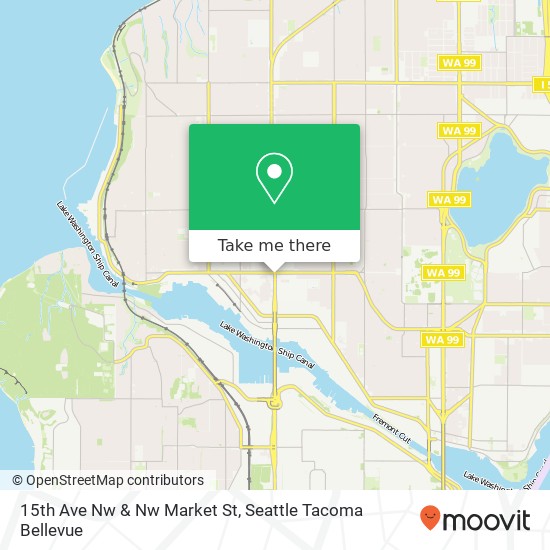 15th Ave Nw & Nw Market St map