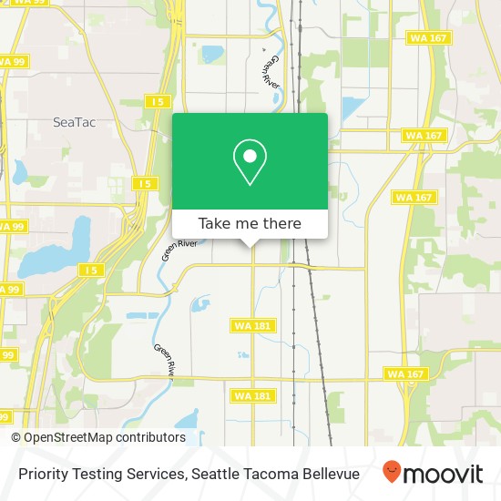 Priority Testing Services map