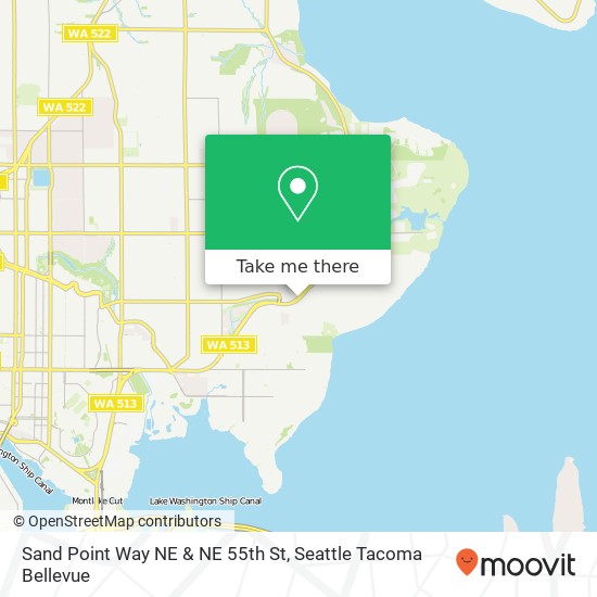 Mapa de Sand Point Way NE & NE 55th St