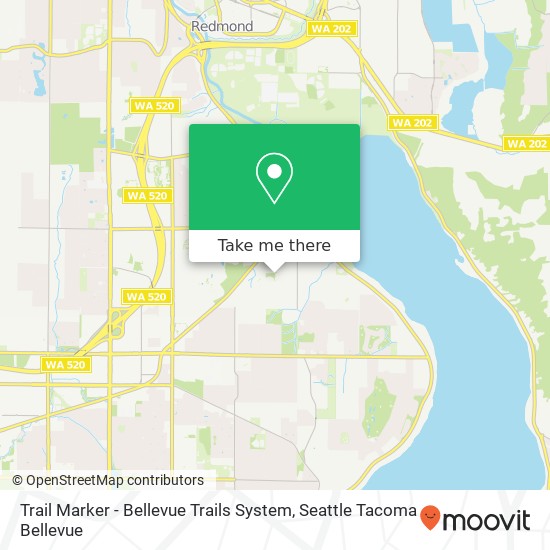 Mapa de Trail Marker - Bellevue Trails System