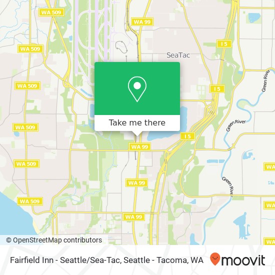 Mapa de Fairfield Inn - Seattle / Sea-Tac