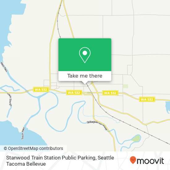 Mapa de Stanwood Train Station Public Parking