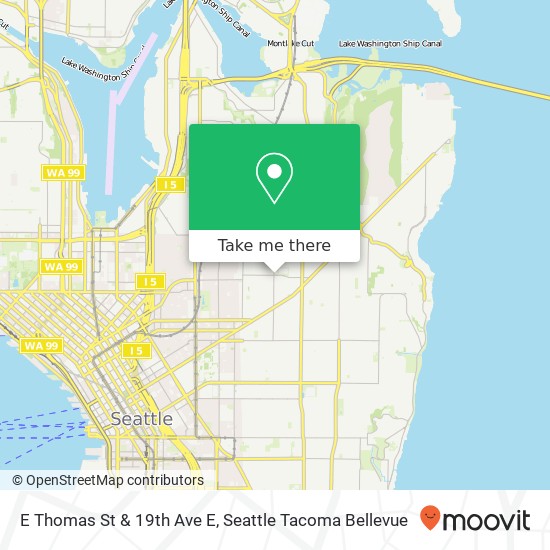 Mapa de E Thomas St & 19th Ave E