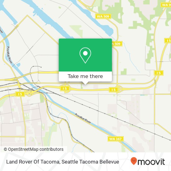 Land Rover Of Tacoma map