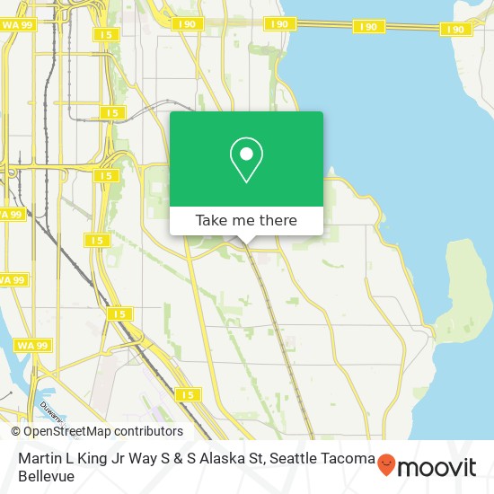 Martin L King Jr Way S & S Alaska St map