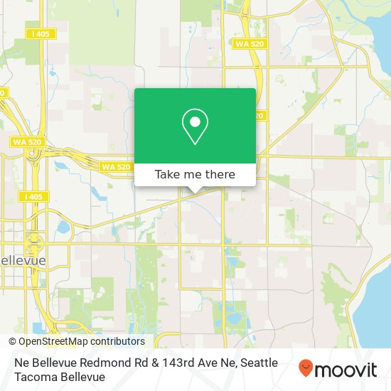 Mapa de Ne Bellevue Redmond Rd & 143rd Ave Ne