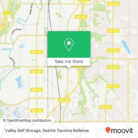 Valley Self Storage map