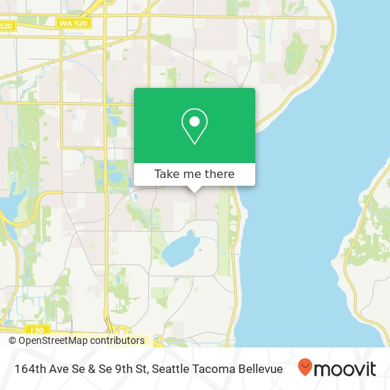 164th Ave Se & Se 9th St map