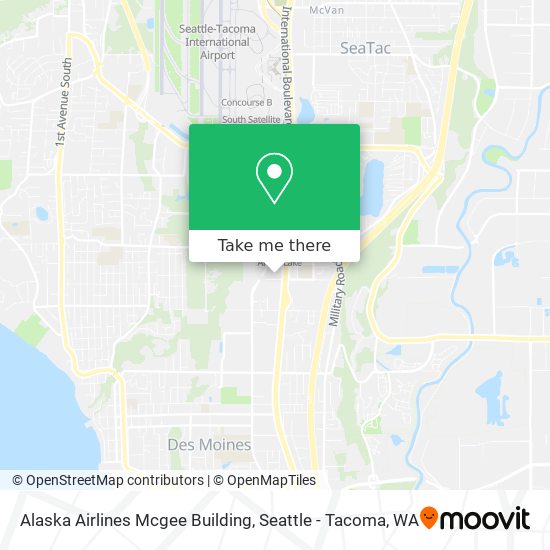 Alaska Airlines Mcgee Building map
