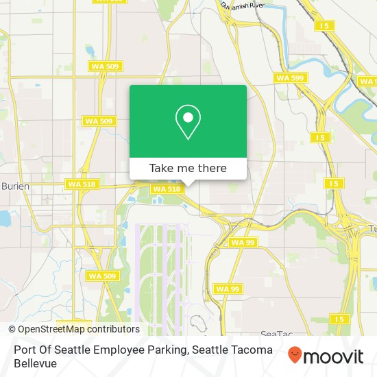 Mapa de Port Of Seattle Employee Parking