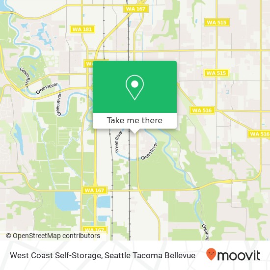 West Coast Self-Storage map