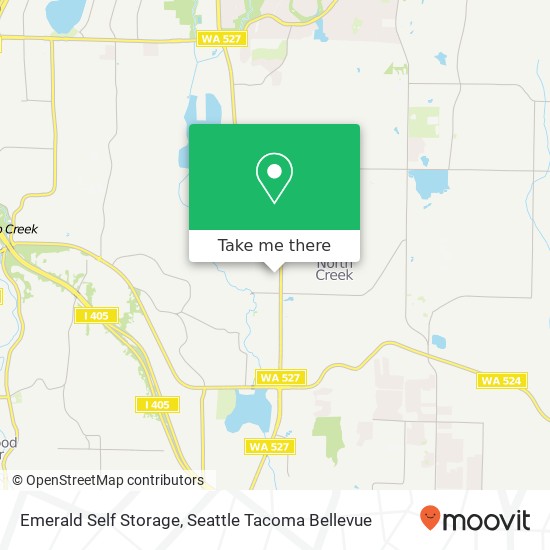 Mapa de Emerald Self Storage