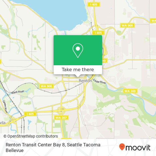 Renton Transit Center Bay 8 map