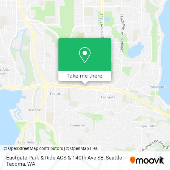 Mapa de Eastgate Park & Ride ACS & 140th Ave SE