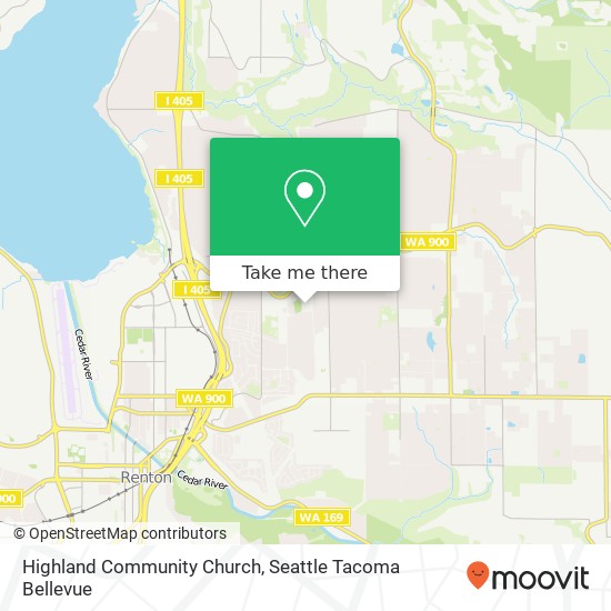 Highland Community Church map