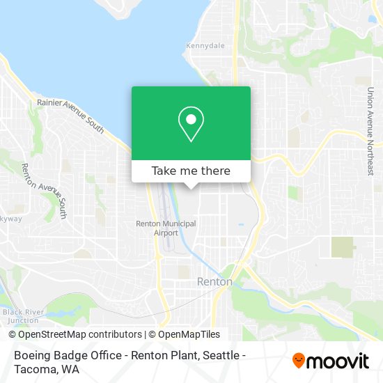 Mapa de Boeing Badge Office - Renton Plant