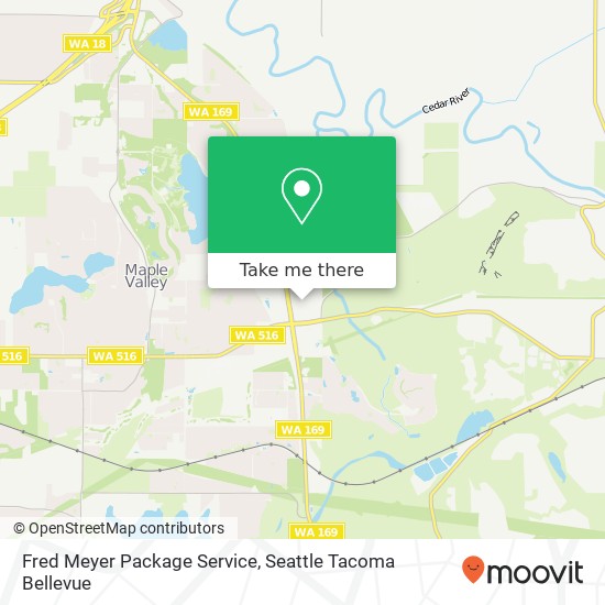 Mapa de Fred Meyer Package Service