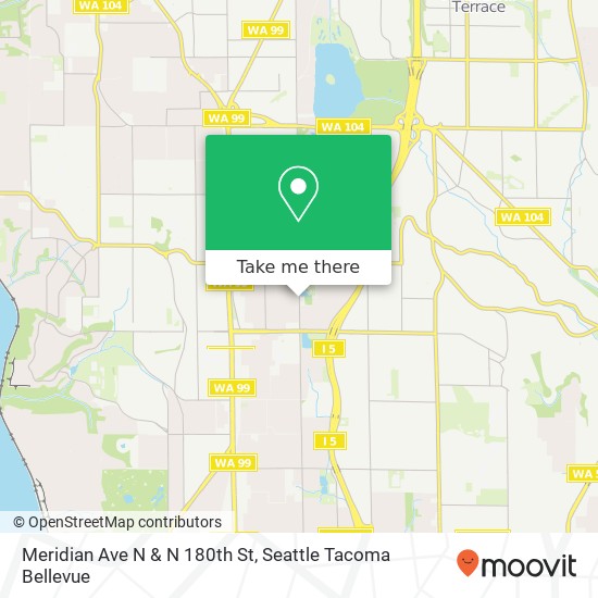 Meridian Ave N & N 180th St map