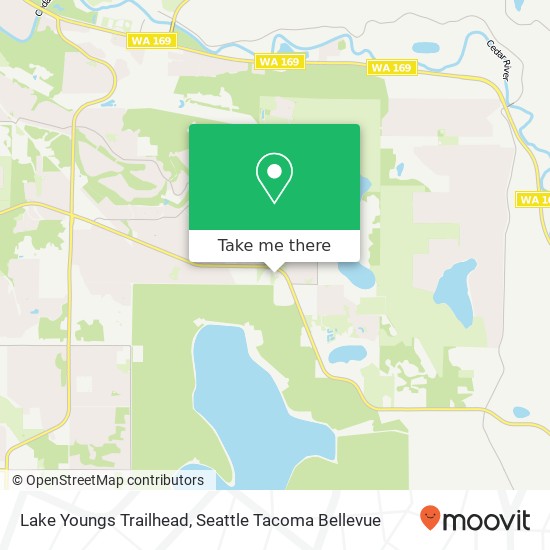 Lake Youngs Trailhead map