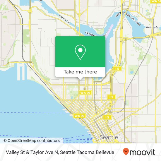 Mapa de Valley St & Taylor Ave N