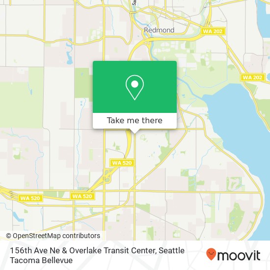 156th Ave Ne & Overlake Transit Center map