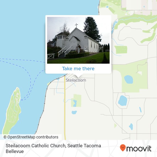 Steilacoom Catholic Church map