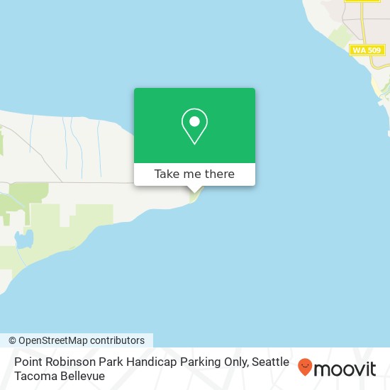 Point Robinson Park Handicap Parking Only map