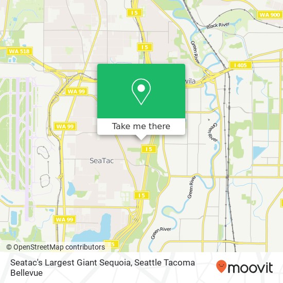 Mapa de Seatac's Largest Giant Sequoia