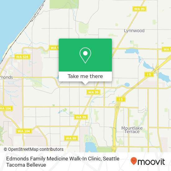 Mapa de Edmonds Family Medicine Walk-In Clinic