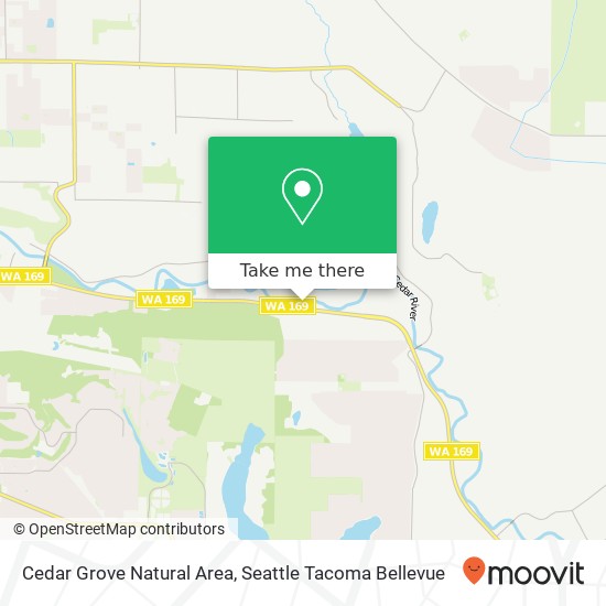 Mapa de Cedar Grove Natural Area