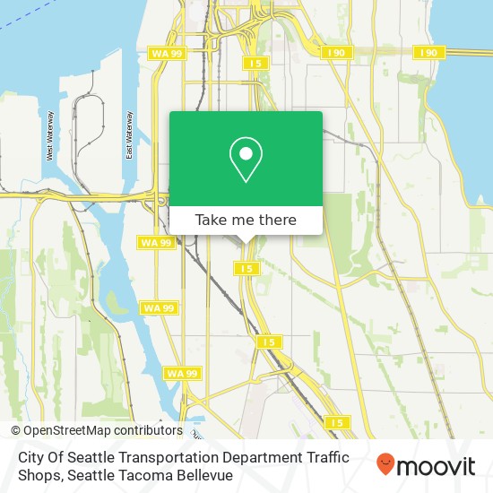 City Of Seattle Transportation Department Traffic Shops map