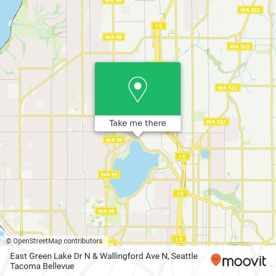 East Green Lake Dr N & Wallingford Ave N map