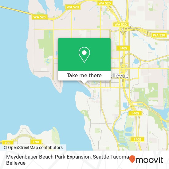 Meydenbauer Beach Park Expansion map