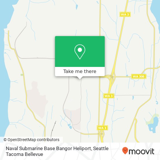 Mapa de Naval Submarine Base Bangor Heliport