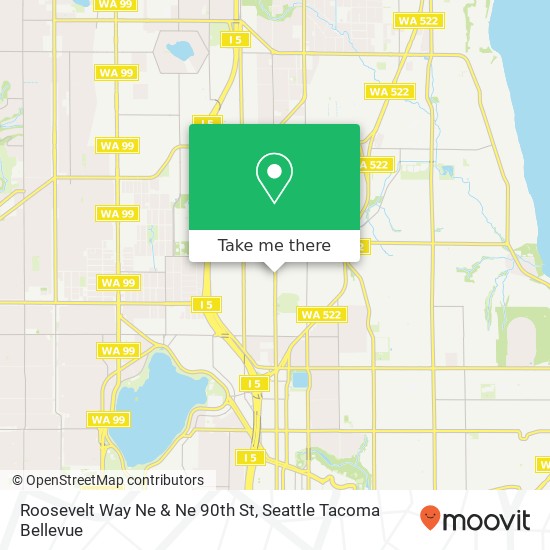 Roosevelt Way Ne & Ne 90th St map