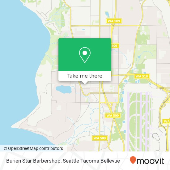 Burien Star Barbershop map