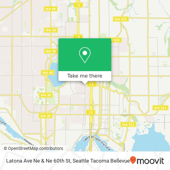 Latona Ave Ne & Ne 60th St map