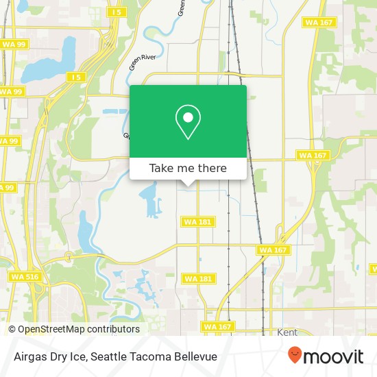 Mapa de Airgas Dry Ice