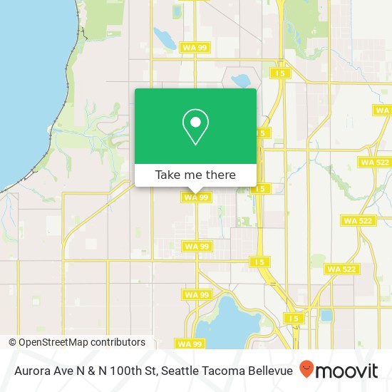 Aurora Ave N & N 100th St map