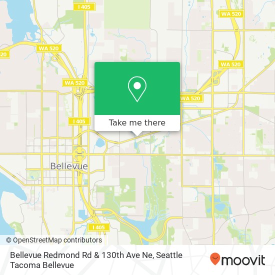 Bellevue Redmond Rd & 130th Ave Ne map