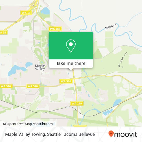 Maple Valley Towing map