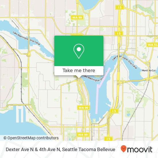 Mapa de Dexter Ave N & 4th Ave N