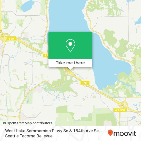 Mapa de West Lake Sammamish Pkwy Se & 184th Ave Se