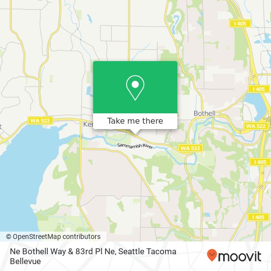 Ne Bothell Way & 83rd Pl Ne map